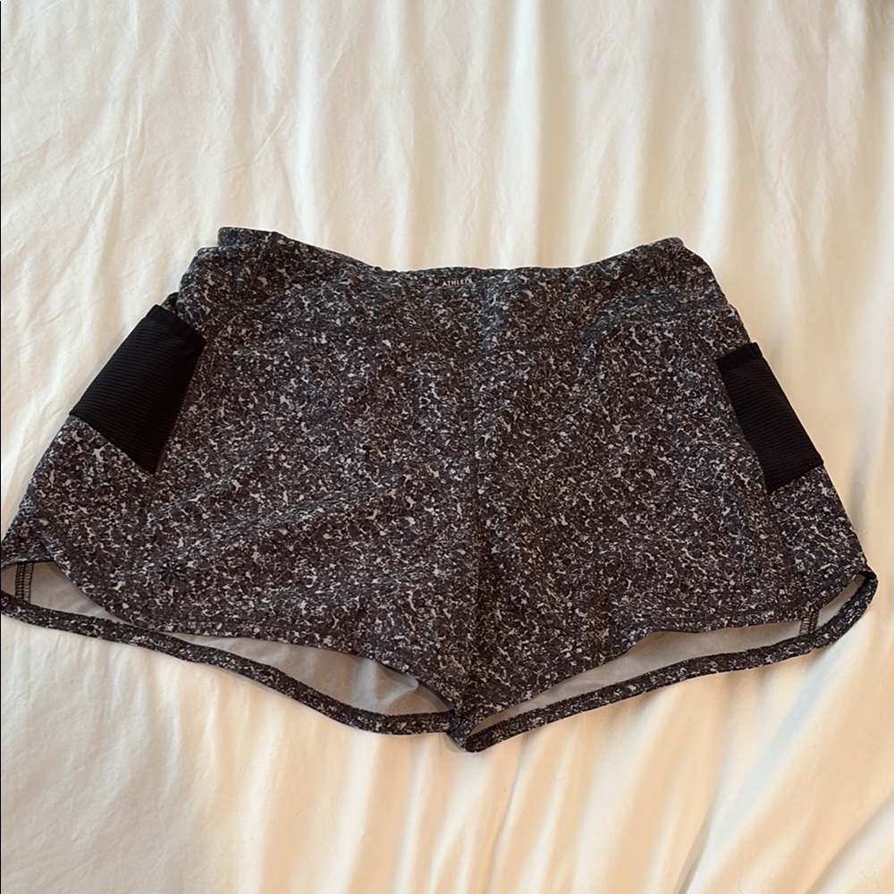 Girls Black and Gray Athletic Shorts
